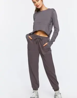 Forever 21 Active French Terry Joggers Charcoal
