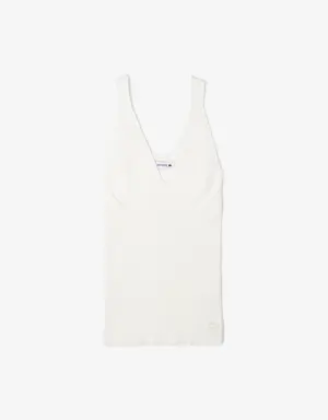 Women's Lacoste Seamless Ribbed Knit Tank Top