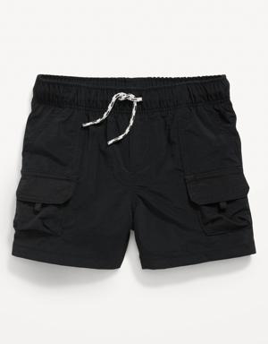 Functional-Drawstring Cargo Shorts for Baby black