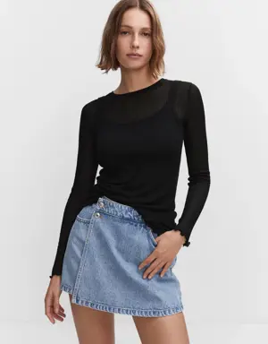 Jeansowa spódnica-spodnie