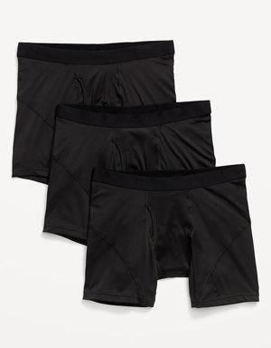 Go-Dry Cool Performance Boxer-Briefs Underwear 3-Pack for Men -- 5-inch inseam