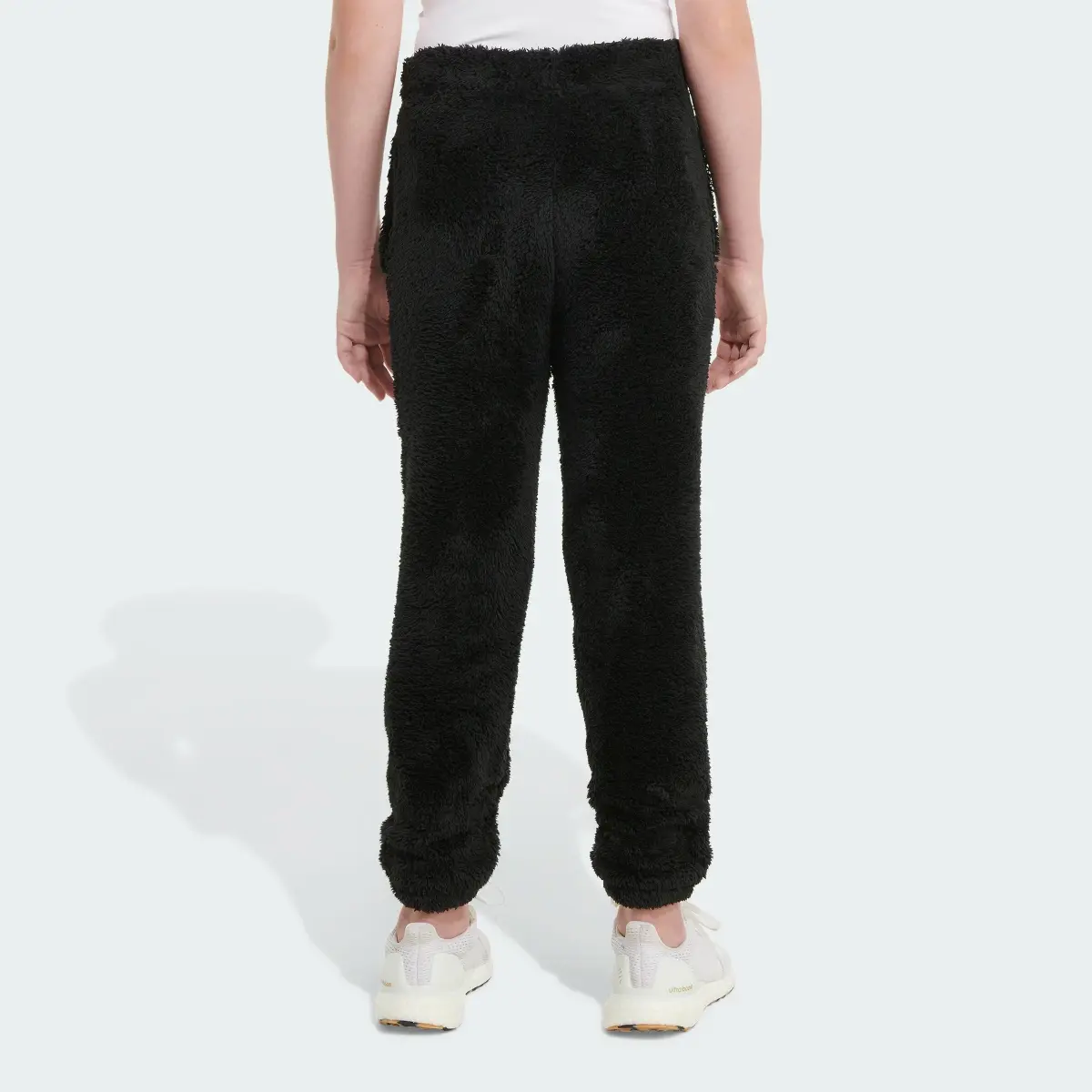 Adidas Elastic Waistband Cozy Furry Joggers. 2