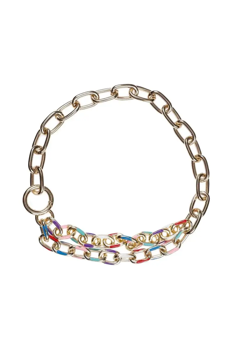 Roman Thick Chain Colorful Necklace - 0 / ORIGINAL. 1