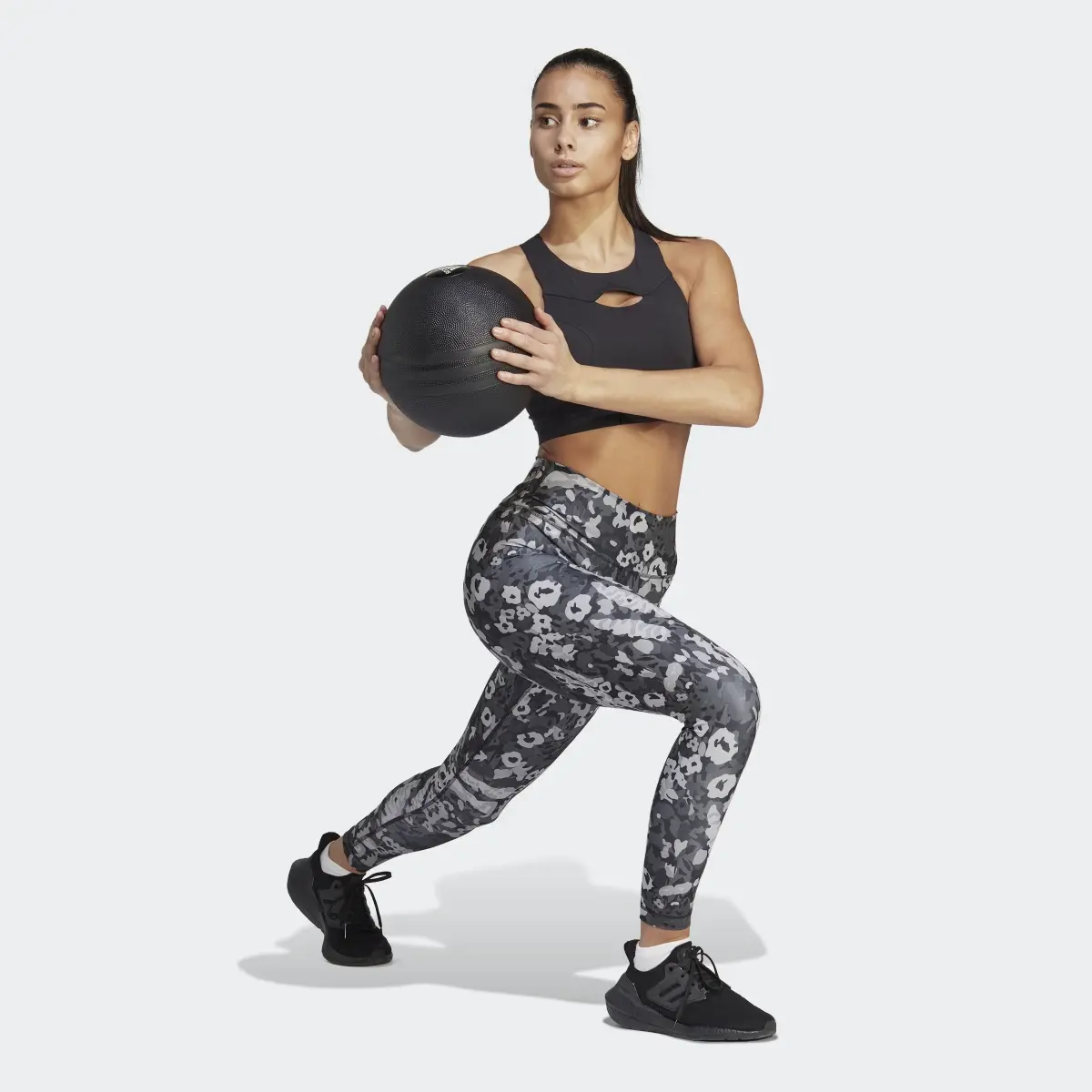 Adidas Train Essentials Printed High-Waisted 7/8 Leggings. 3