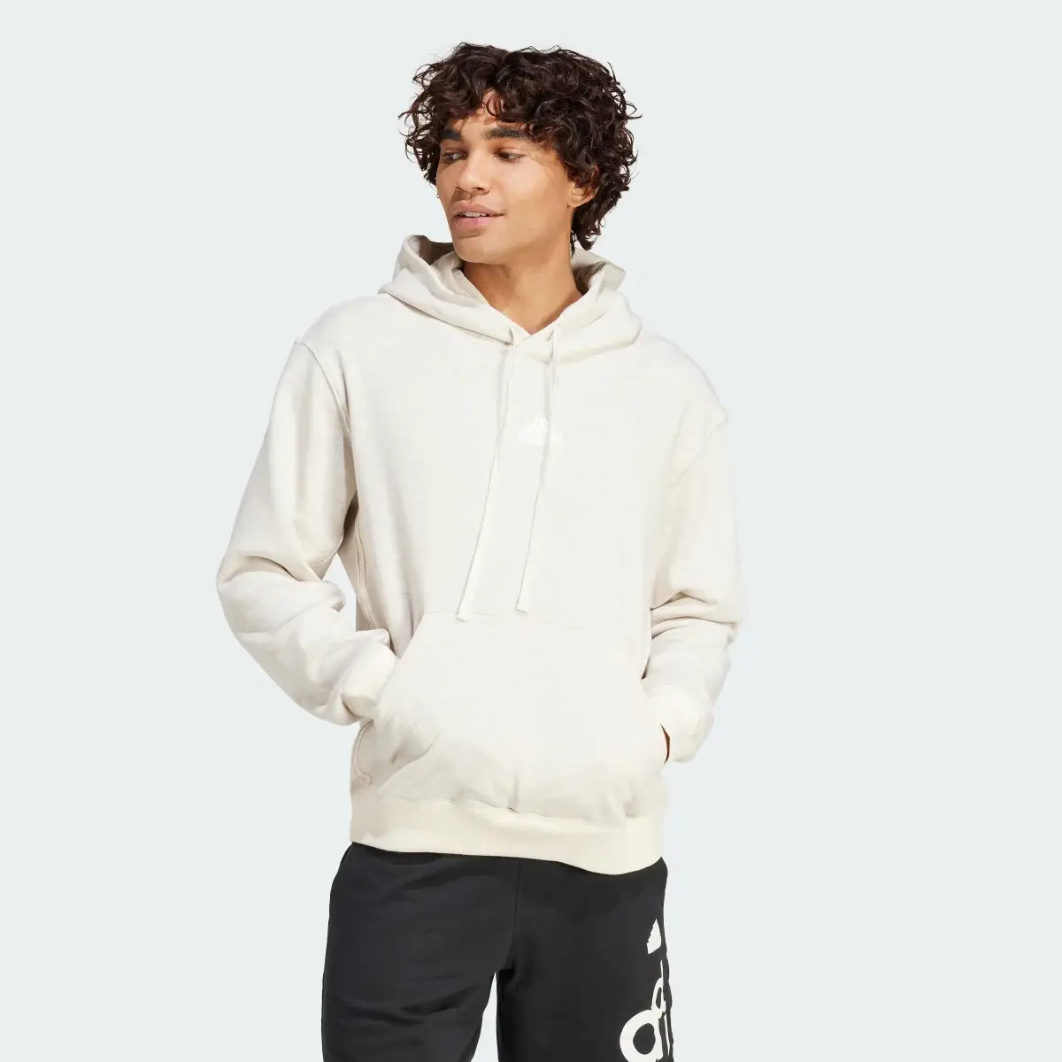 Adidas Lounge French Terry Colored Mélange Hoodie. 2