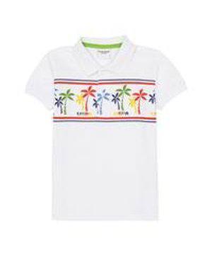 Erkek Çocuk Beyaz Polo Yaka T-Shirt