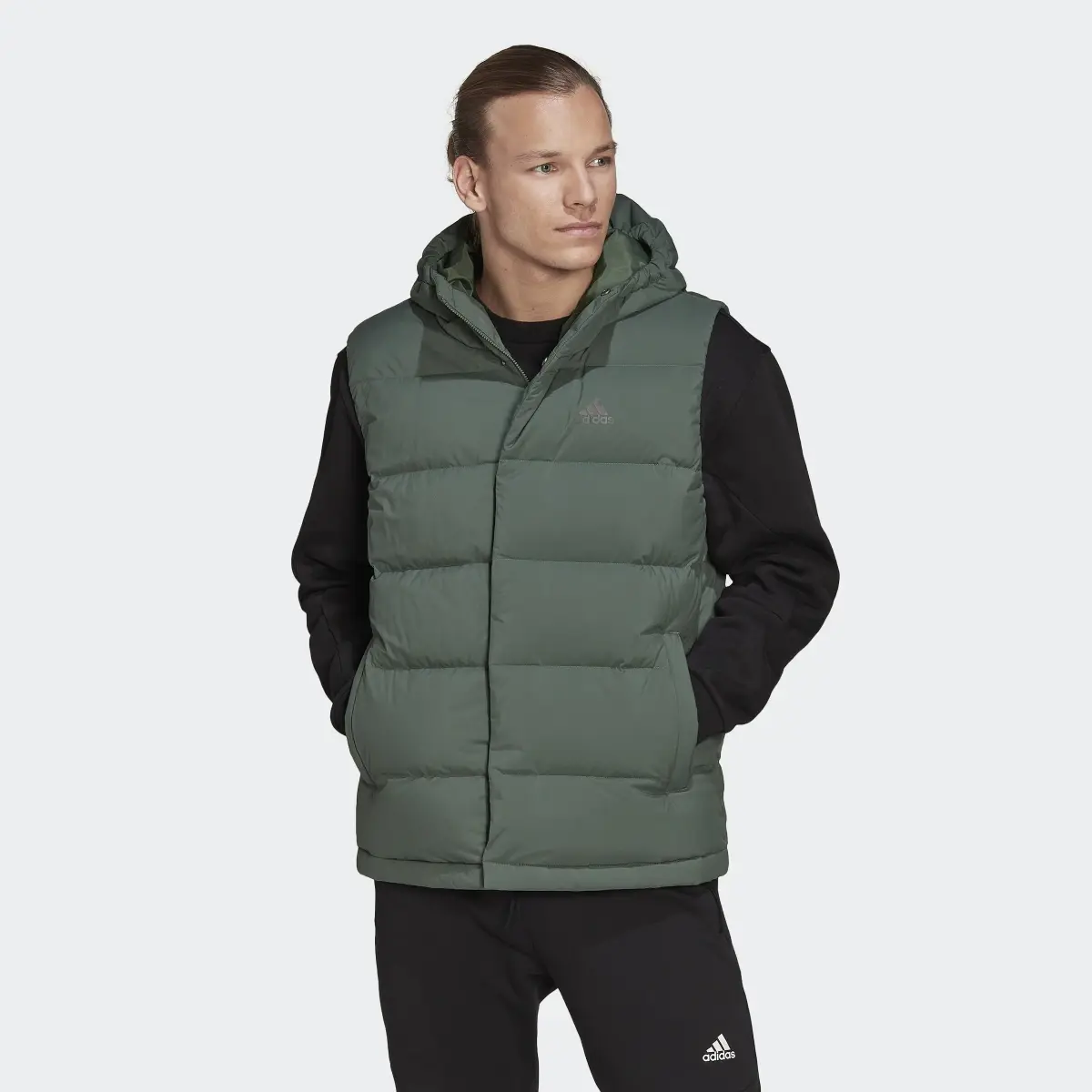 Adidas Helionic Hooded Down Vest. 2