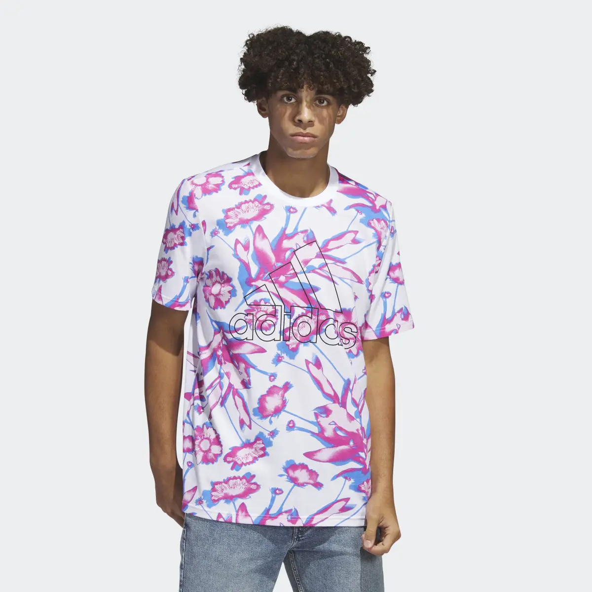 Adidas Playera Estampada Bloom (Unisex). 2