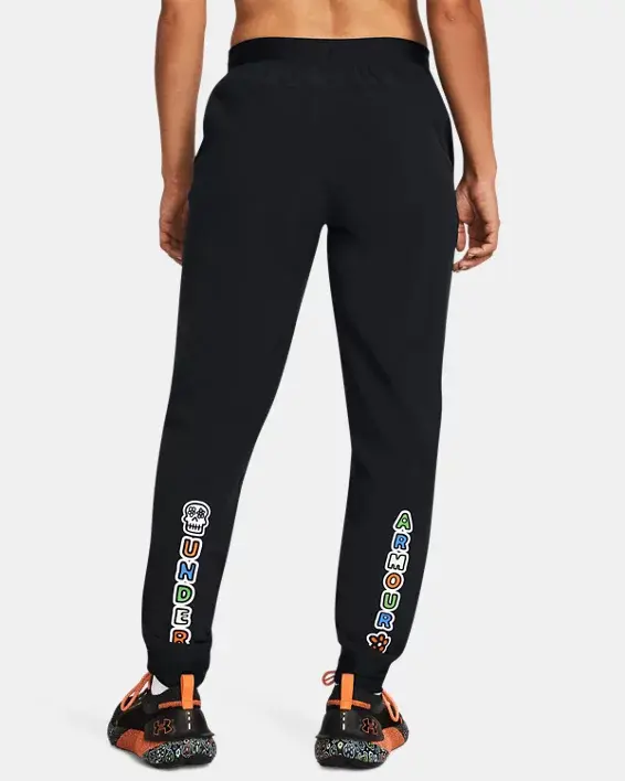 Under Armour Women's UA Day Of The Dead Armour Sport Woven Pants. 2