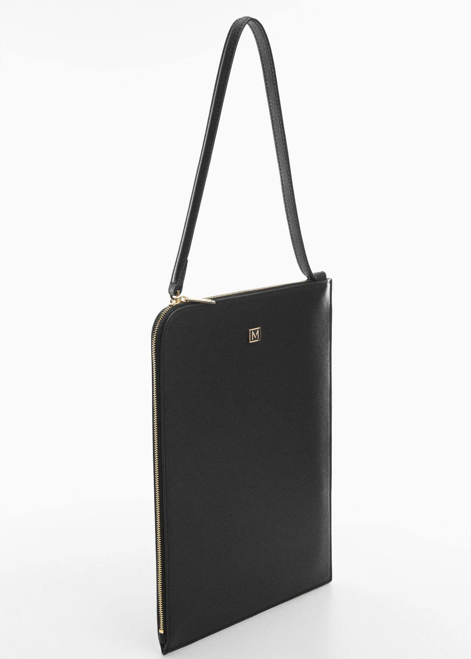 Mango Saffiano görünümlü saplı dizüstü bilgisayar çantası. 2