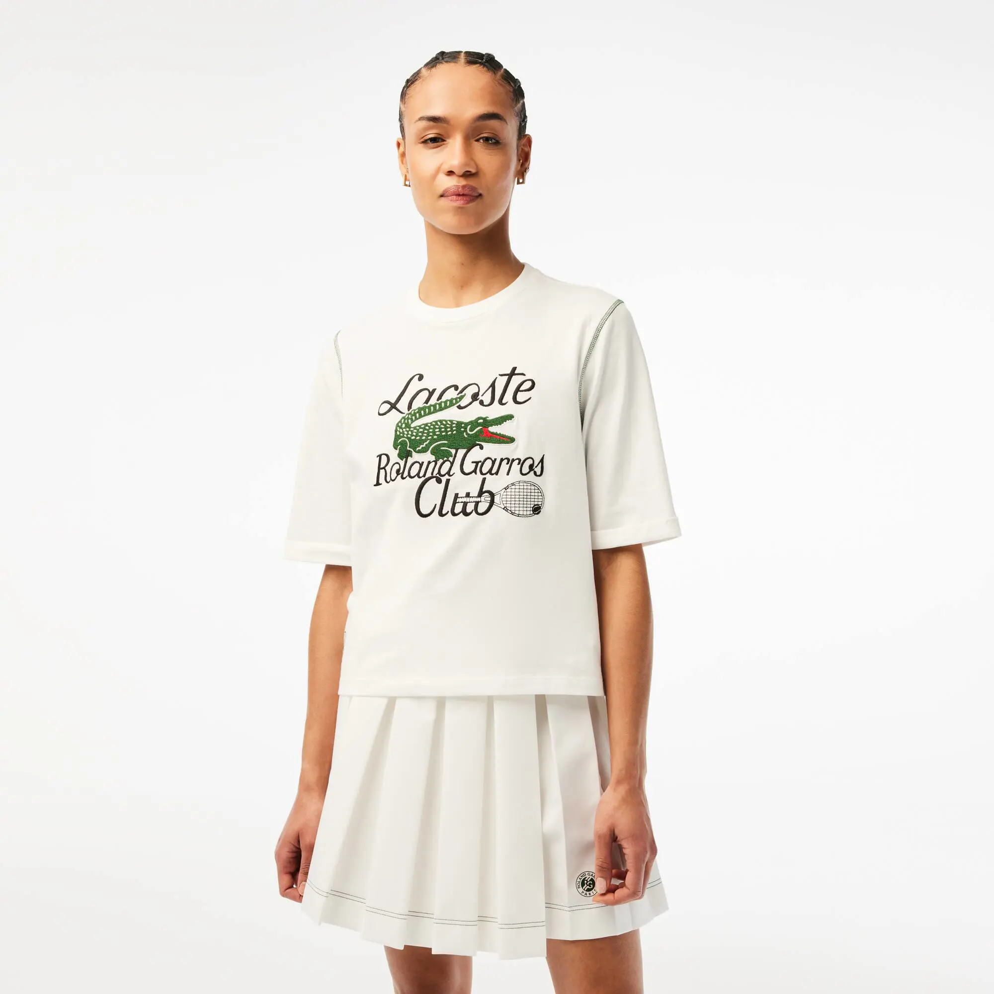 Lacoste T-shirt femme Lacoste Sport Édition Roland Garros en jersey épais. 1