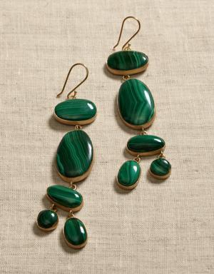 Malachite Statement Earrings &#124 Aureus + Argent green
