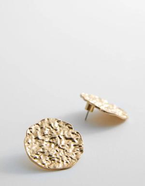 Textured coin earrings
