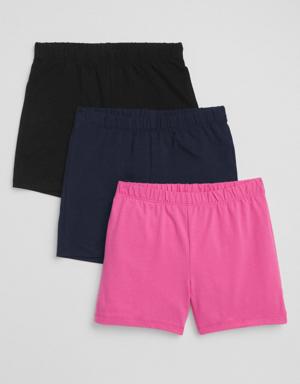 Gap Kids Pull-On Cartwheel Shorts (3-Pack) multi