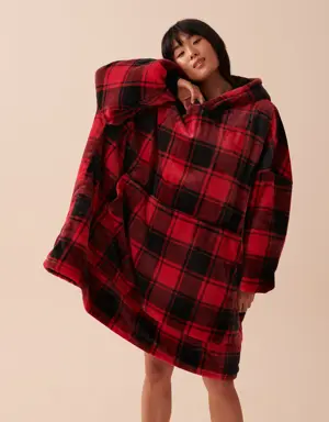 Buffalo Plaid Soft Plush Oversized Hoodie