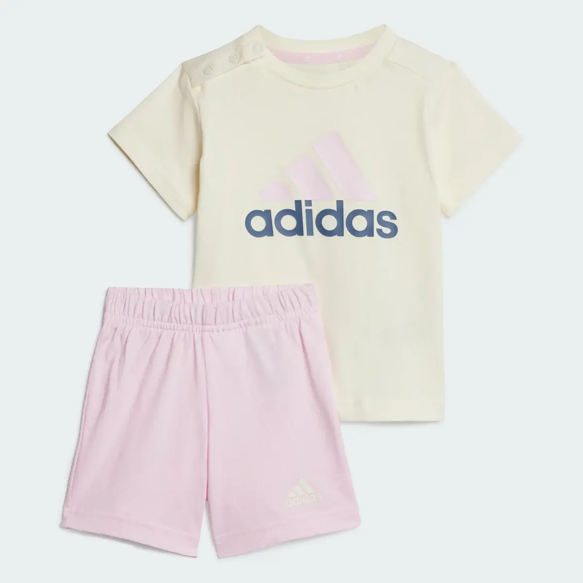 Adidas Essentials Organic Cotton Tee and Shorts Set. 1