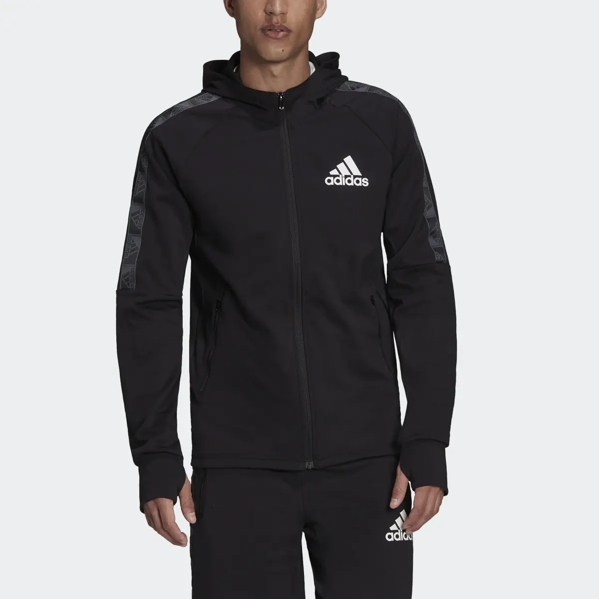 Adidas Veste à capuche AEROREADY Designed to Move Sport Motion Logo. 1
