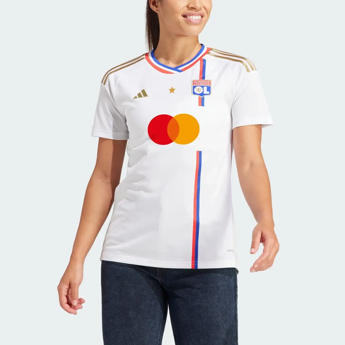 Adidas Camisola Principal 23/24 do Olympique Lyonnais. 1