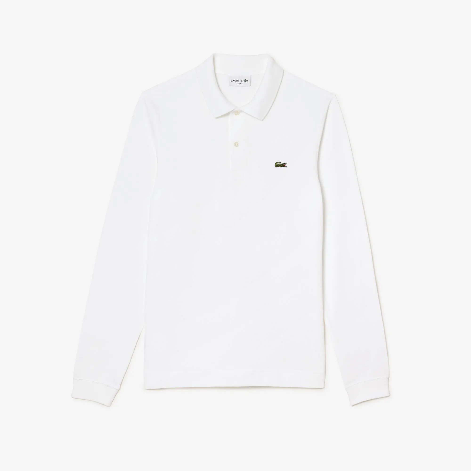 Lacoste Polo slim fit Lacoste a maniche lunghe in petit piqué tinta unita. 2