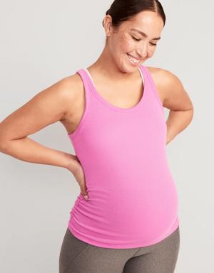 Old Navy Maternity UltraLite All-Day Rib-Knit Racerback Tank Top pink