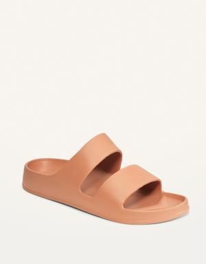 Double-Strap Slide Sandals (Partially Plant-Based) brown