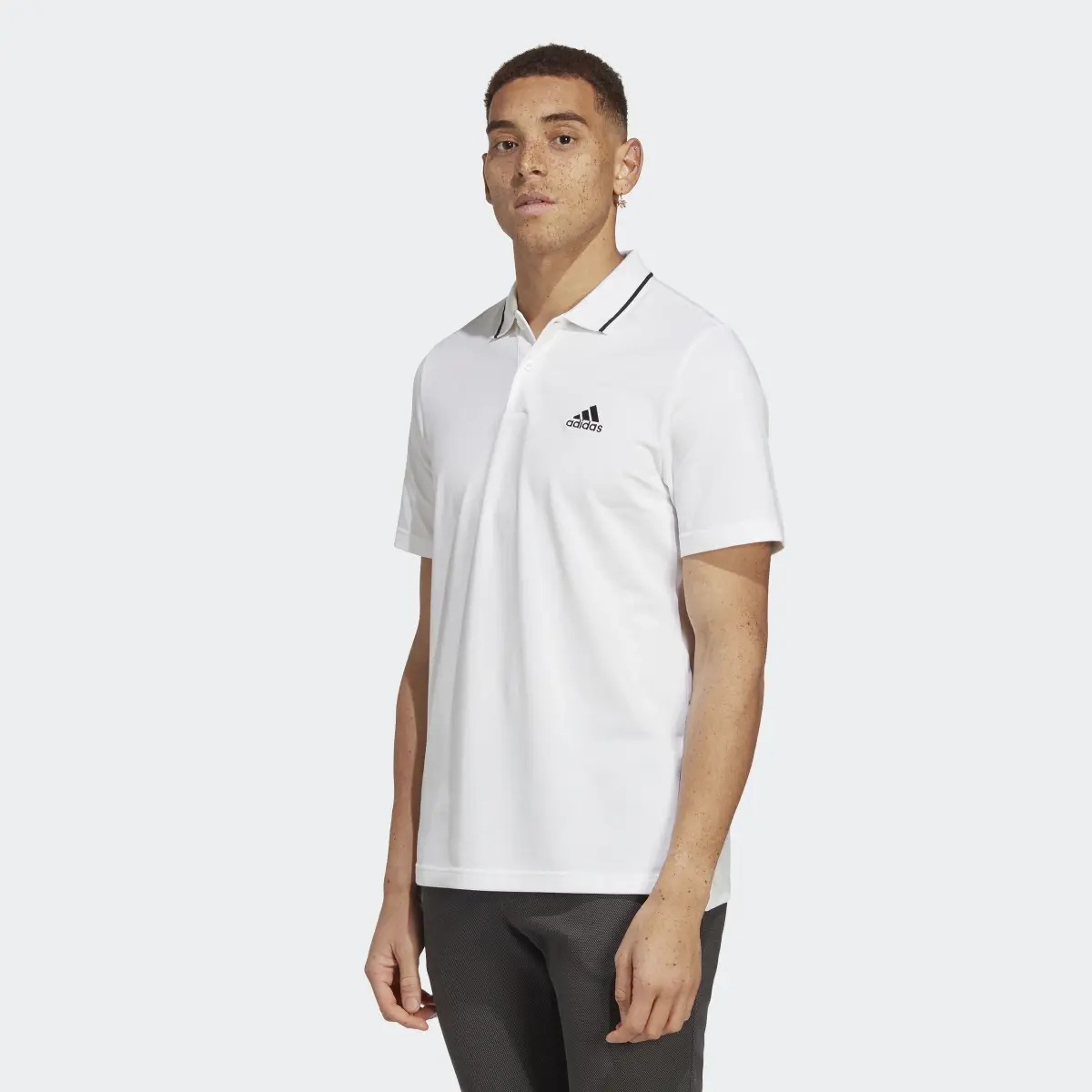 Adidas Essentials Piqué Small Logo Polo Shirt. 2