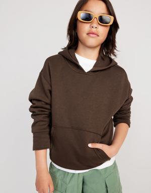 Gender-Neutral Pullover Hoodie for Kids brown