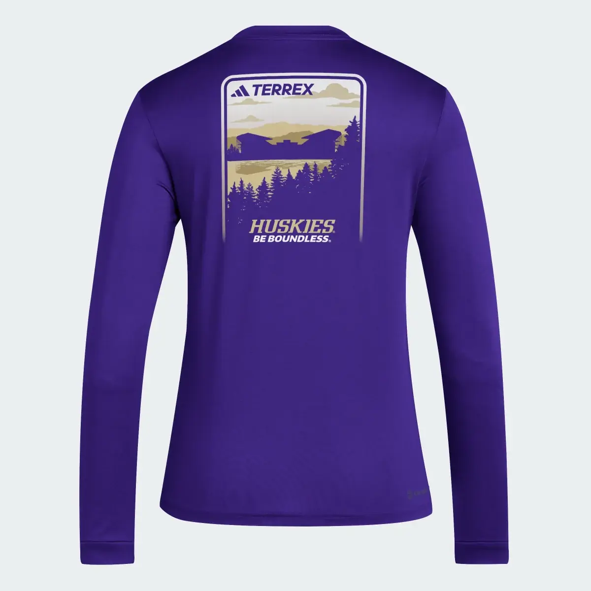 Adidas University of Washington Terrex Pregame Tee. 2