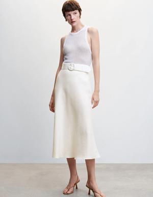 Mango Linen skirt with belt