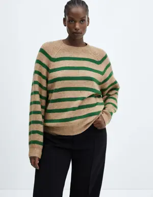 Mango Round-neck striped sweater
