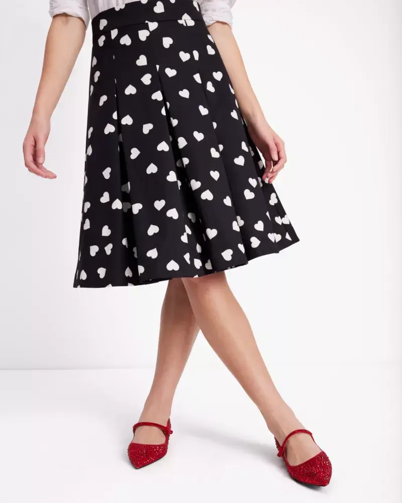 Kate Spade Scattered Hearts Midi Skirt. 1