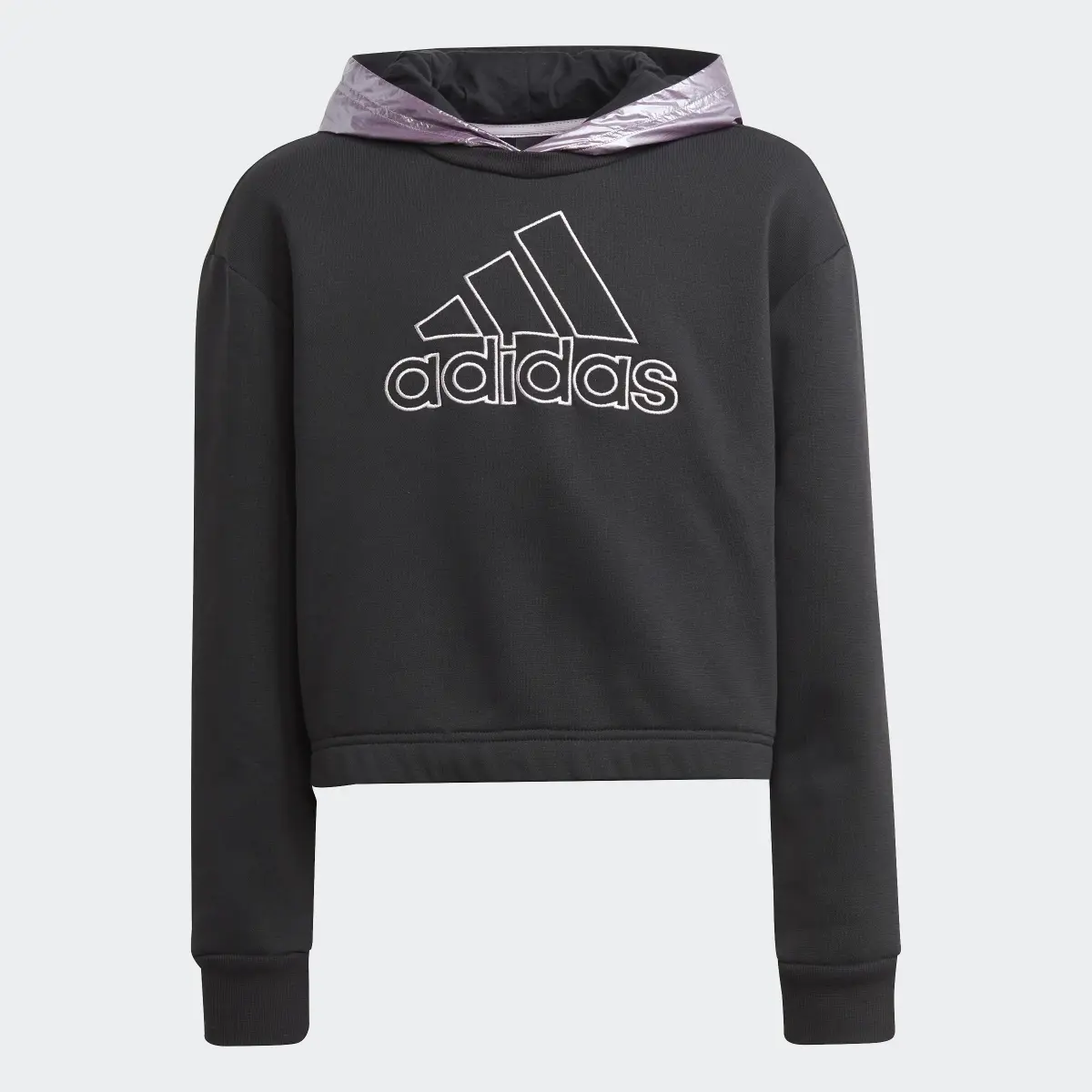 Adidas Sudadera con capucha Winter Glam Fleece Loose Crop. 1