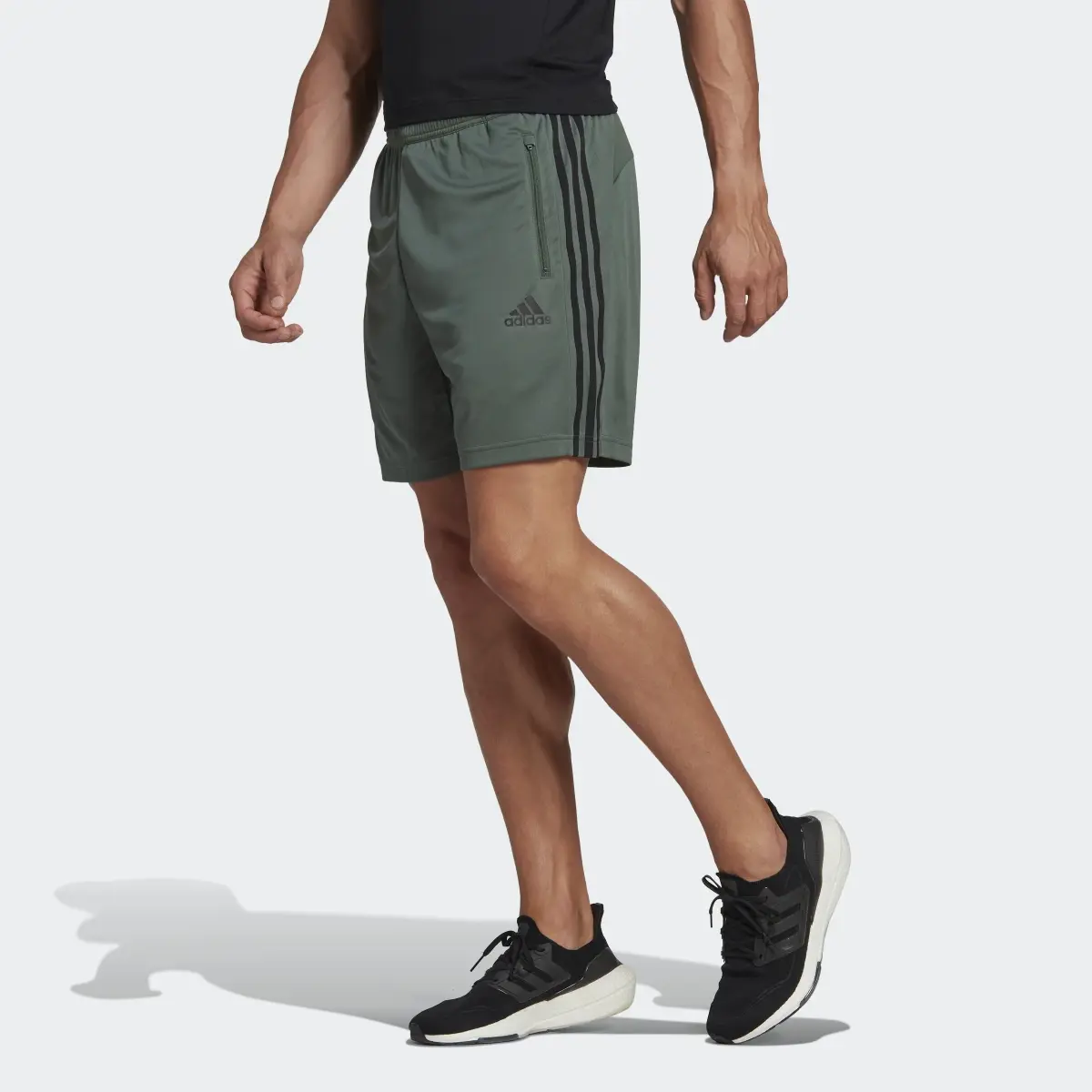Adidas Primeblue Designed To Move Sport 3-Streifen Shorts. 1