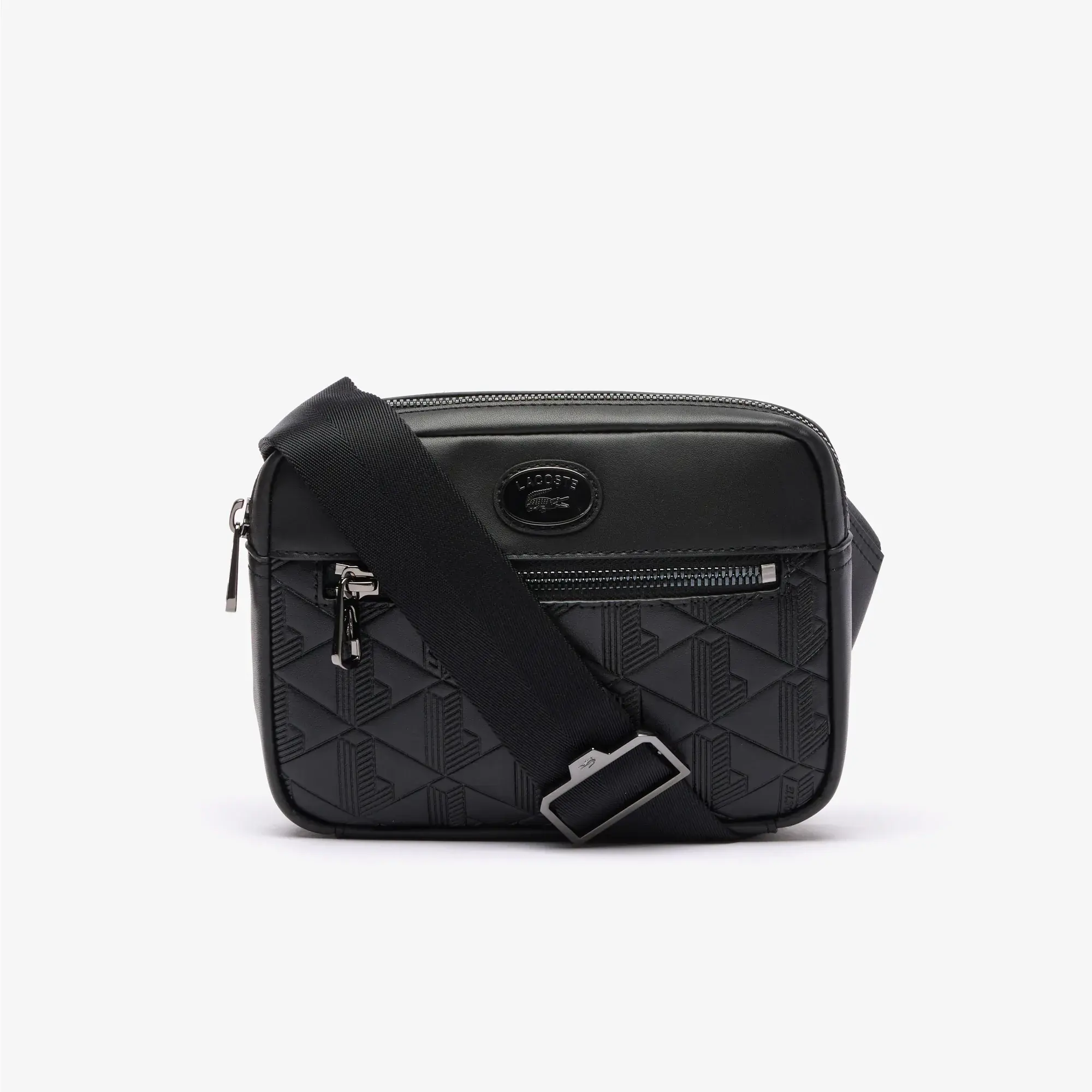 Lacoste Sac bandoulière avec imprimé monogramme en cuir. 1 Lacoste Sac bandoulière avec imprimé monogramme en cuir. 1