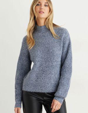 Fuzzy Mockneck Sweater