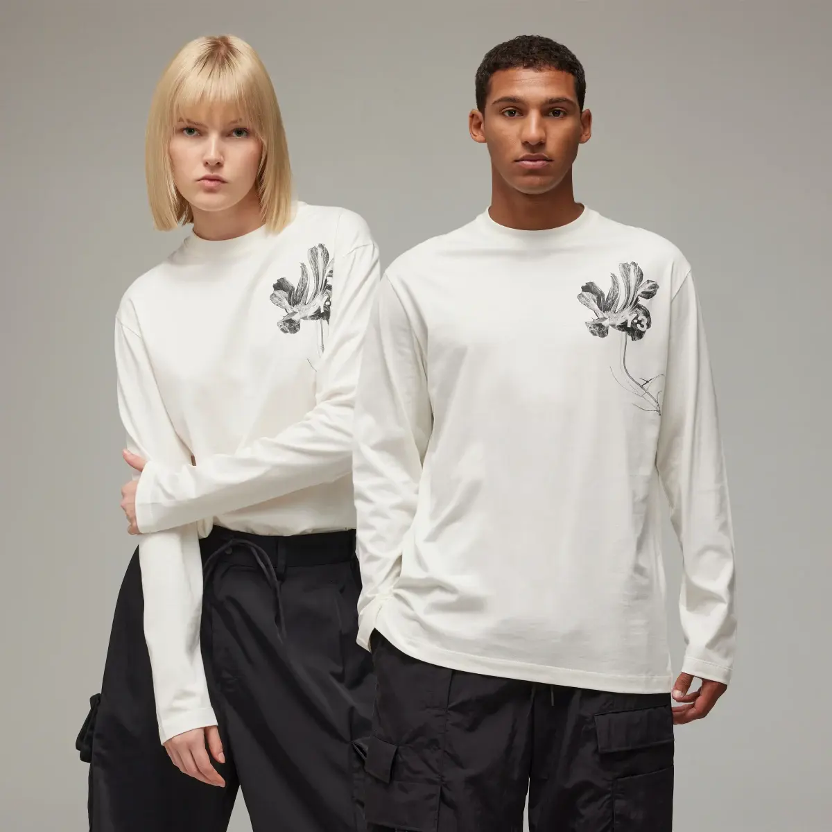 Adidas Y-3 Graphic Long Sleeve Tee. 1