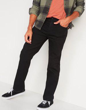 Loose Built-In Flex Black Jeans for Men