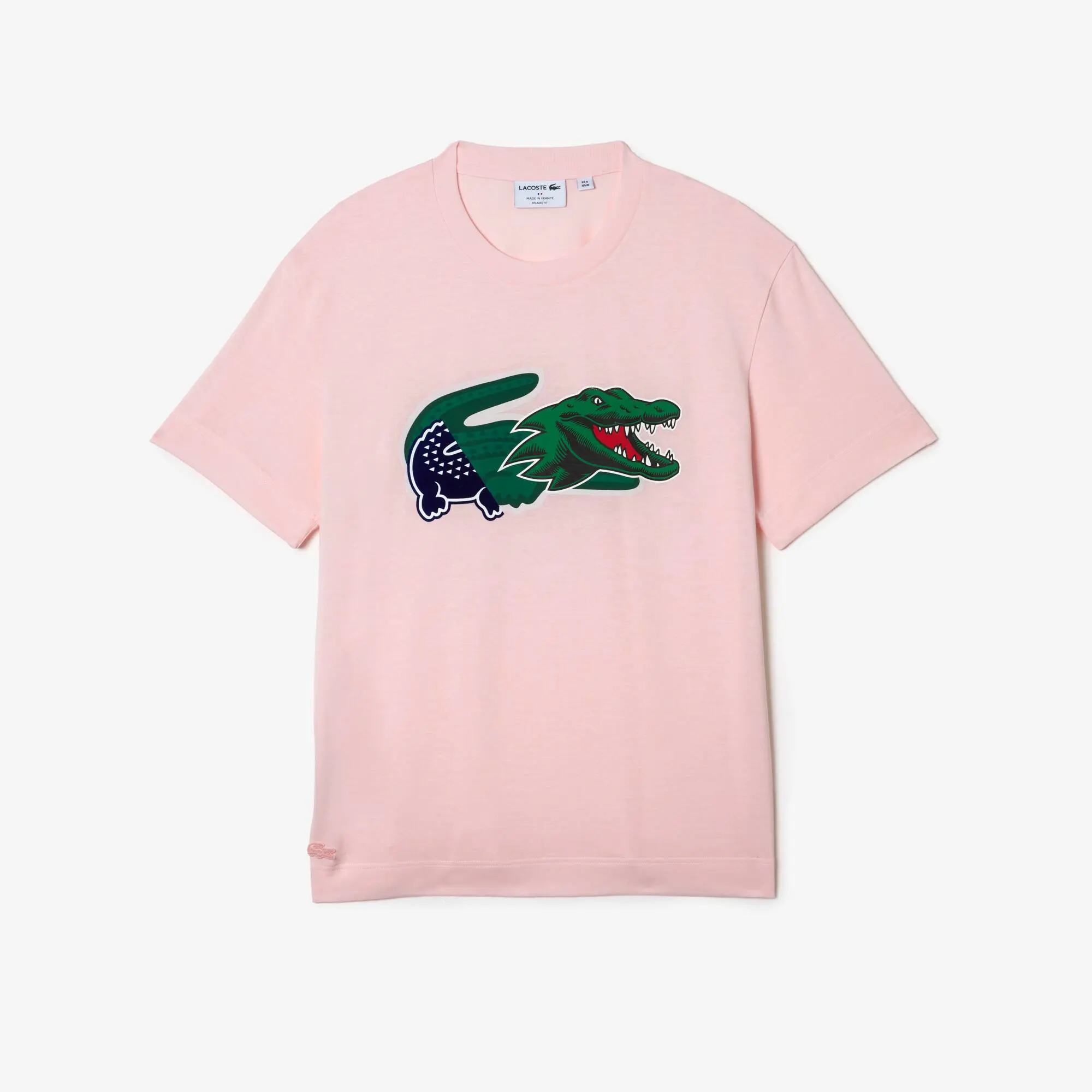 Lacoste T-shirt relaxed fit com crocodilo oversize Holiday para homem. 2
