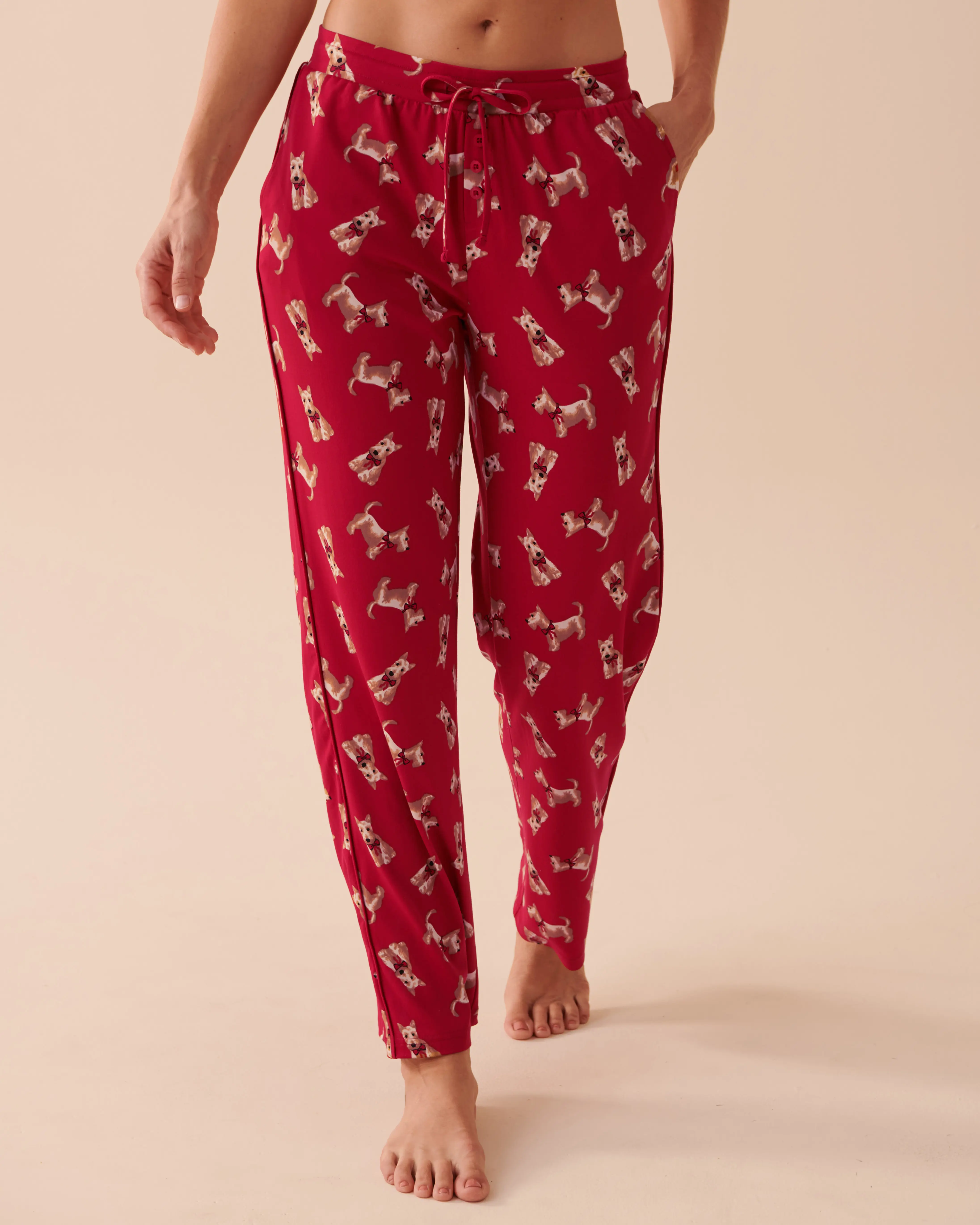 La Vie en Rose Scottie Print Super Soft Pajama Pants. 3