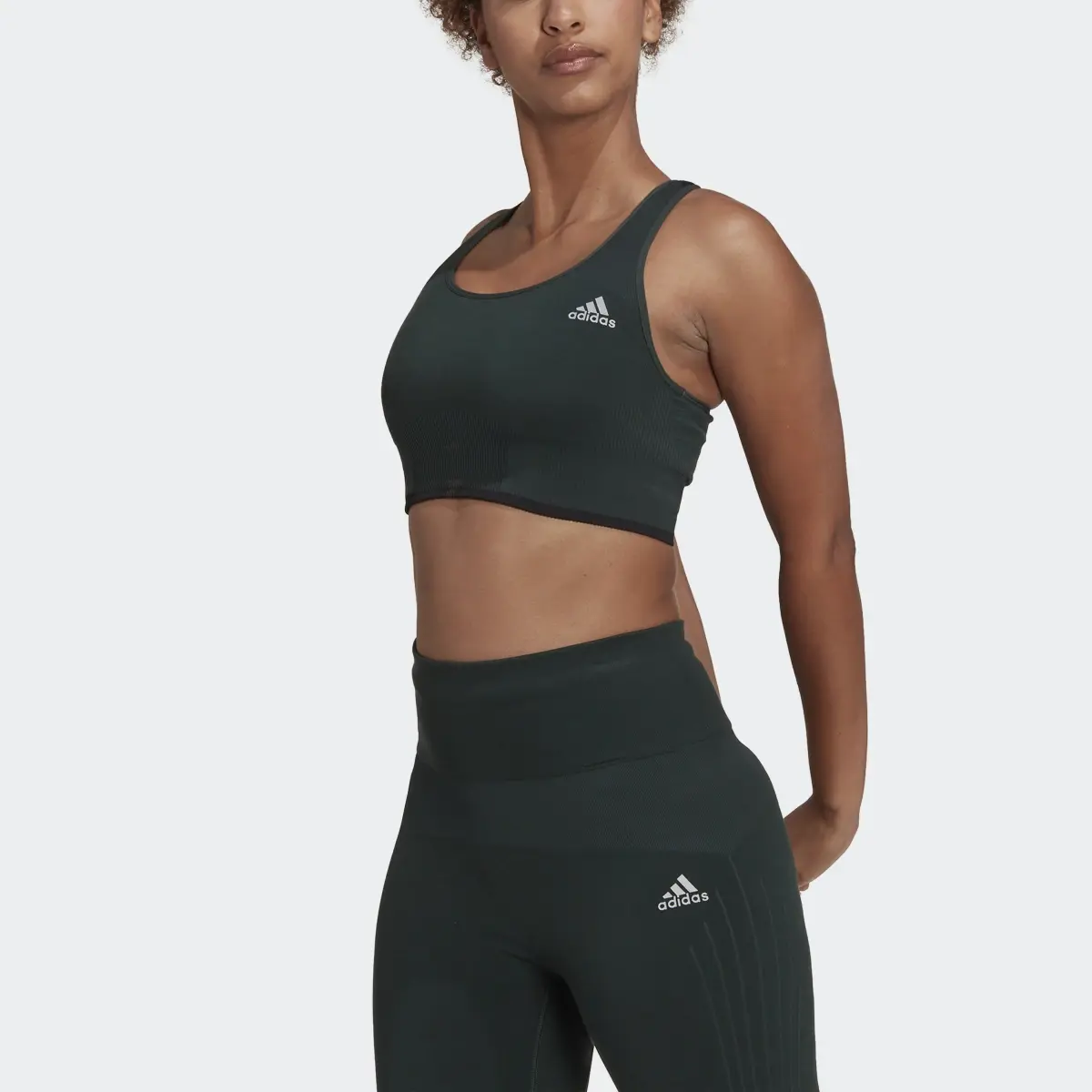 Adidas Running Medium-Support Seamless Merino Wool Bra. 1