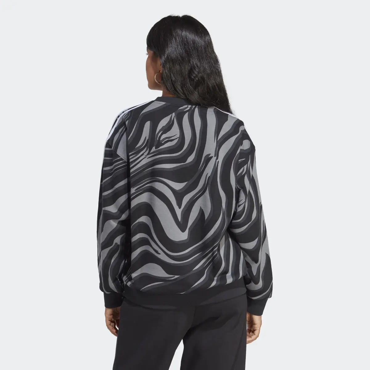 Adidas Abstract Allover Animal Print Sweatshirt. 3