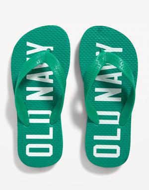 Printed Flip-Flop Sandals for Boys (Partially Plant-Based) green