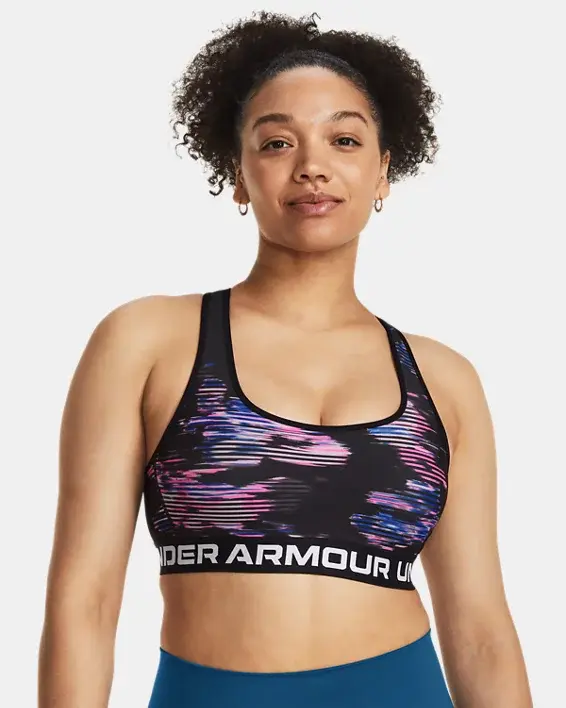 Under Armour Women's Armour® Mid Crossback Printed Sports Bra. 3