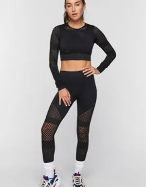 Forever 21 Active Seamless Netted Leggings Black