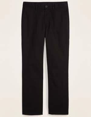 Straight Uniform Non-Stretch Chino Pants for Men black