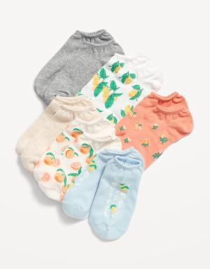 Novelty Ankle Socks 6-Pack for Women pink