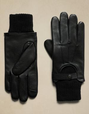 Leather Driving Gloves black