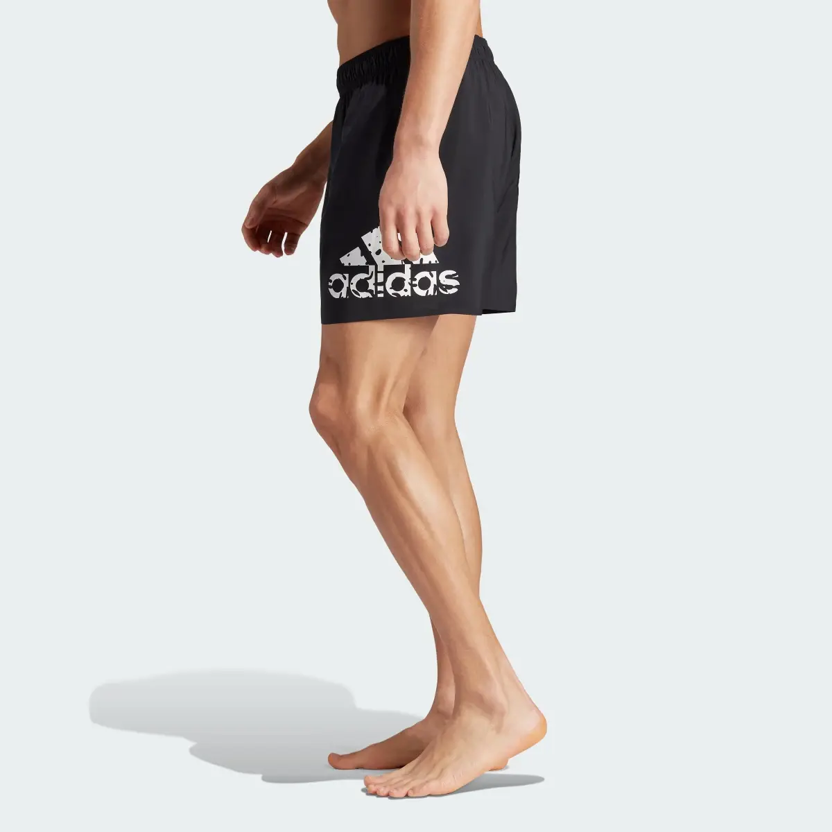 Adidas Big Logo CLX Short-Length Swim Shorts. 2