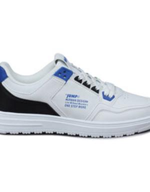 27952 Beyaz - Siyah - Mavi Erkek Yazlık Sneaker Günlük Rahat Spor Ayakkabı