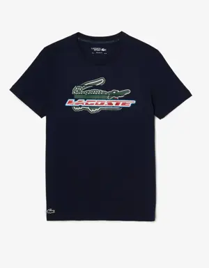 T-shirt da uomo regular fit in cotone biologico Lacoste Sport
